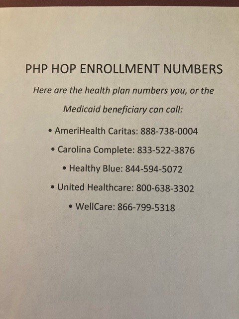 PHP HOP Enrollment Information